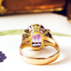 Special Lovely! Vintage Amethyst & Diamond Cocktail Ring