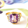 Vintage Amethyst & Diamond Cocktail Ring