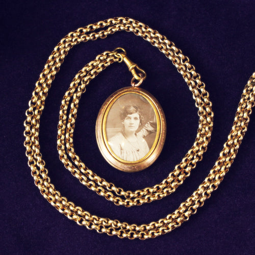 Antique Victorian Locket & Chain