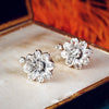 Antique Floralette Diamond Stud Earrings