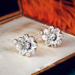 Antique Floralette Diamond Stud Earrings