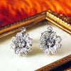 Antique Floralette Diamond Stud Earrings