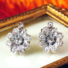 Breathtaking! Antique Floralette Diamond Stud Earrings