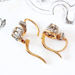 Vintage French Rose Cut Diamond Earrings