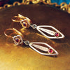 Vintage Continental Fitting Ruby Earrings