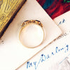 Victorian 1870's Rhodolite Garnet & Pearl Dress Ring