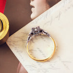 Vintage 1950's Art Deco Diamond Solitaire Engagement Ring