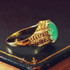 Exciting Vintage 1960's Jade Cocktail Ring