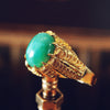 Exciting Vintage 1960's Jade Cocktail Ring