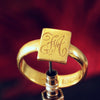 Date 1919 Glasgow Hallmark 'F.A' Signet Ring