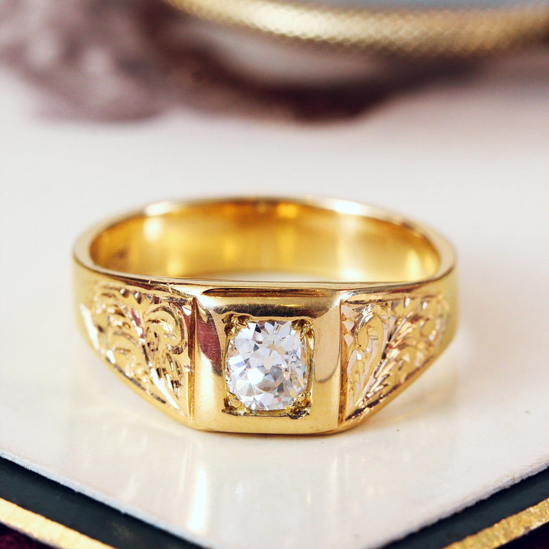 Vintage Victorian Hand Cut Diamond Dress Ring