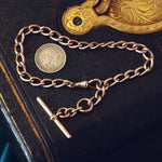 Date 1910 9ct Rose Gold Watch Chain Bracelet