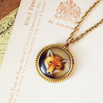 Locket Backed Miniature of a Fox Painted by W B Ford