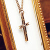 Date 1977 Brutalist Styled Rose Gold Cross & Chain