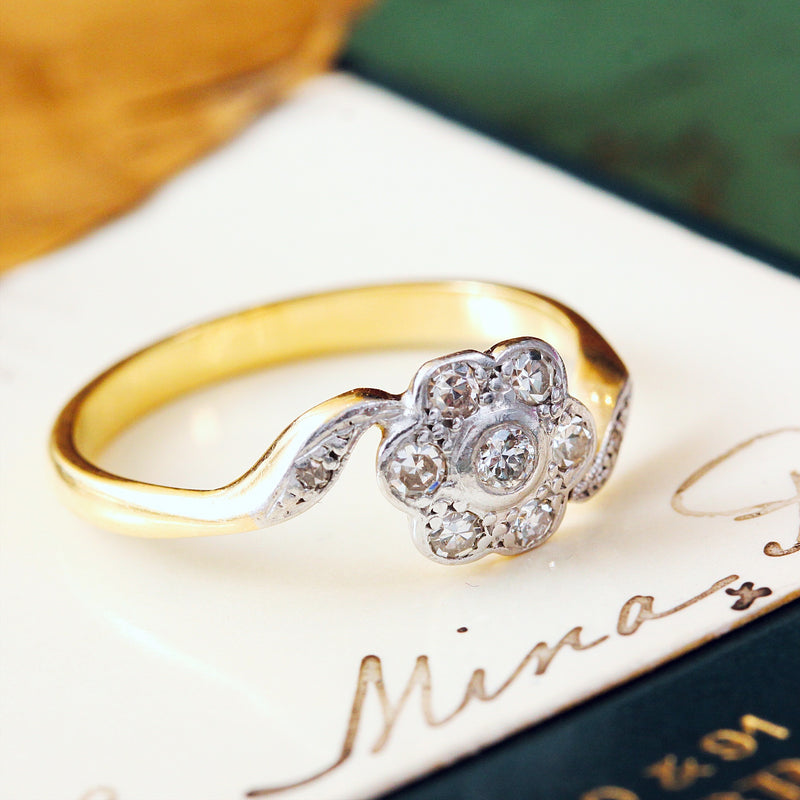 Vintage Diamond Cluster Ring