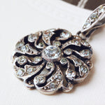 Antique French Silver & Paste Galaxy Pendant