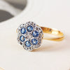 Sapphire & Diamond Cluster Ring