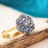 Delightful Blossom! Sapphire & Diamond Cluster Ring