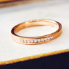 9ct Rose Gold Half Eternity Ring