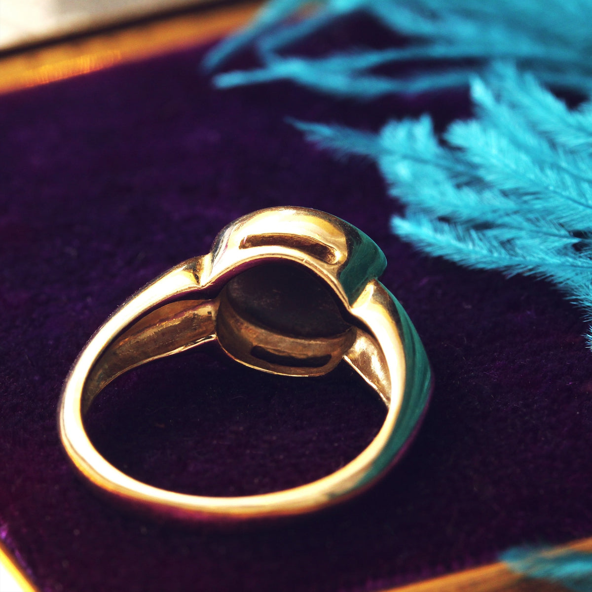 Statement 9ct Gold Cat's Eye Sillimanite Dress Ring Fetheray Statement 9ct Gold Cat's Eye Sillimanite Dress Ring Fetheray