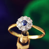 18ct Gold and Platinum Sapphire and Diamond Ring