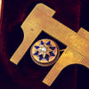 Splendid Victorian 15ct Gold Star Enamelled Stick Pin