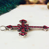 Antique Georgian Iberian Foiled Garnet Cross