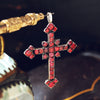 Antique Georgian Iberian Foiled Garnet Cross