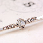 Vintage Art Deco Diamond Bar Brooch