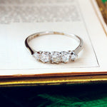 Vintage Five Stone Diamond Half Hoop Ring