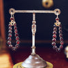 Antique Georgian Rose Cut Garnet Earrings