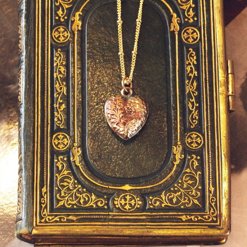 Vintage Date 1974 9ct Gold Heart Pendant