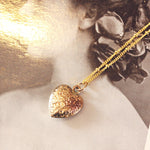 Vintage Date 1974 9ct Gold Heart Pendant