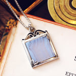 Vintage Date 1975 Blue Lace Agate Pendant