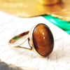 Vintage 9ct Gold & Tiger's Eye Ring