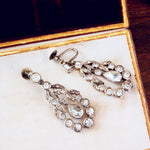 Antique Georgian Style 1950's Paste Earrings