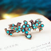 Antique Victorian Turquoise Forget-me-not Brooch
