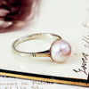 9ct White Gold Mabe Pearl Ring