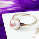 9ct White Gold Mabe Pearl Ring