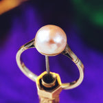 9ct White Gold Mabe Pearl Ring