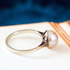 Vintage Glam! 9ct White Gold Mabe Pearl Ring