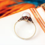 Vintage Glam! 9ct White Gold Mabe Pearl Ring