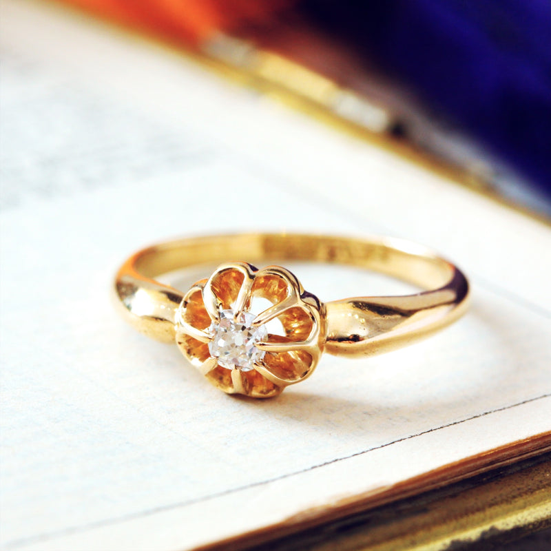 Adorable Antique Diamond Engagement Ring