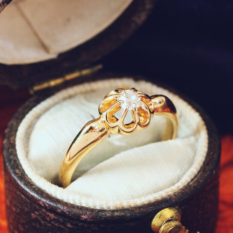 Princess Cut Edwardian Vintage Look Halo diamond Engagement Ring In 14K  White Gold | Fascinating Diamonds