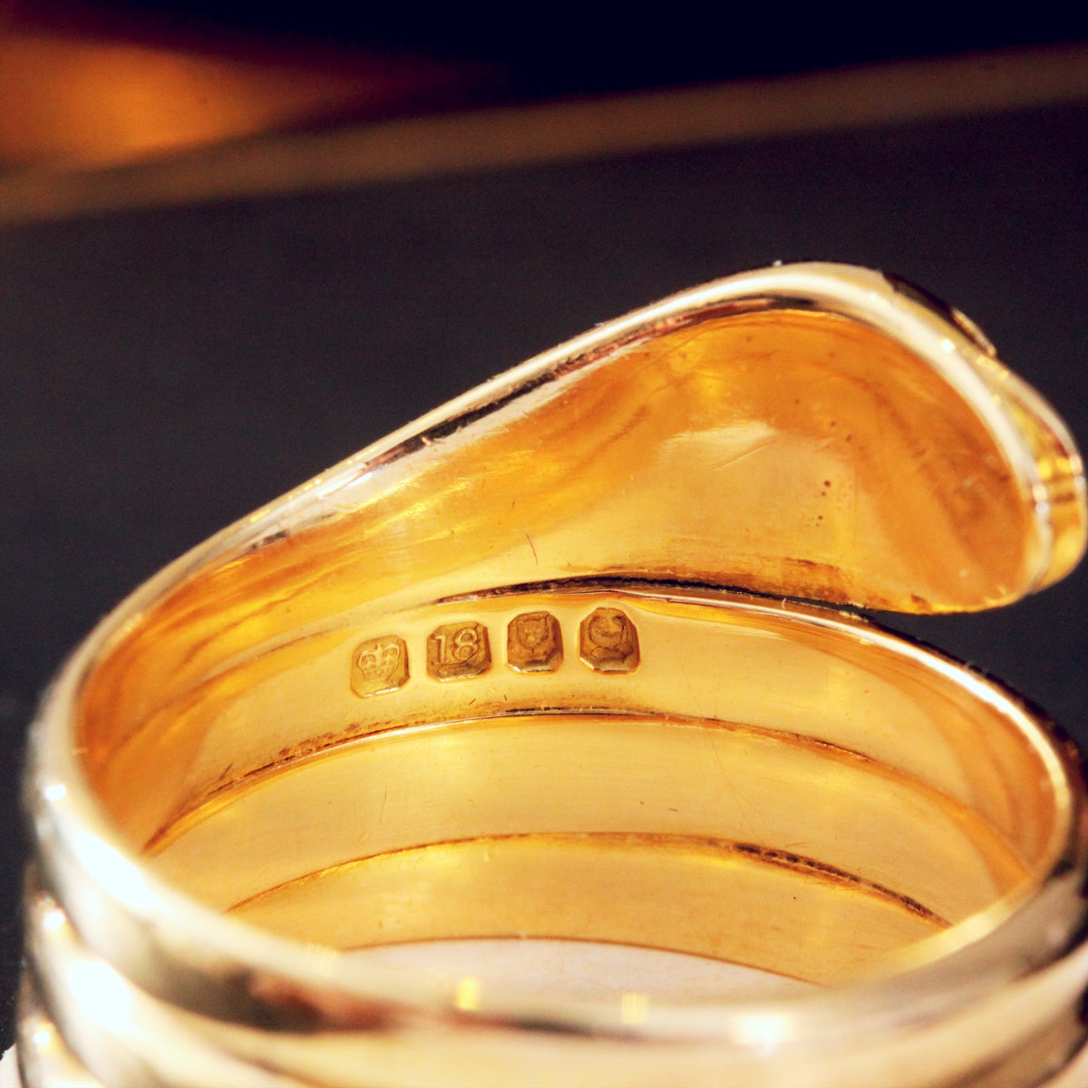 Beautiful Quality Date 1898 Diamond Snake Ring
