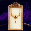 Art Nouveau Amethyst Pendant and Chain