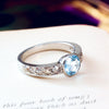 Radiant Glitter!! Handmade Topaz & Diamond Ring