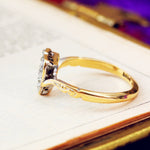 Dinky Vintage Heart Shaped Diamond Cluster Ring