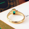 Vintage Classic Emerald and Diamond Trilogy Ring