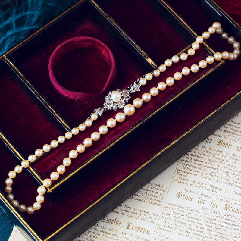Cultured pearl online necklace price